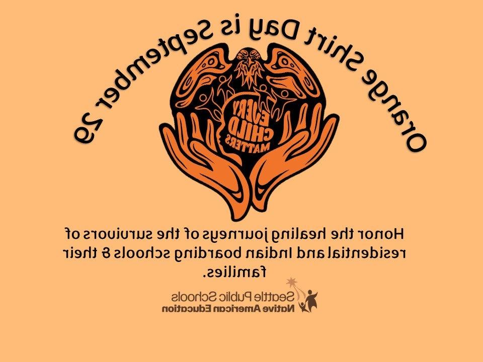 image of 2023 Orange Shirt Day logo and request to wear orange September 29, 2023